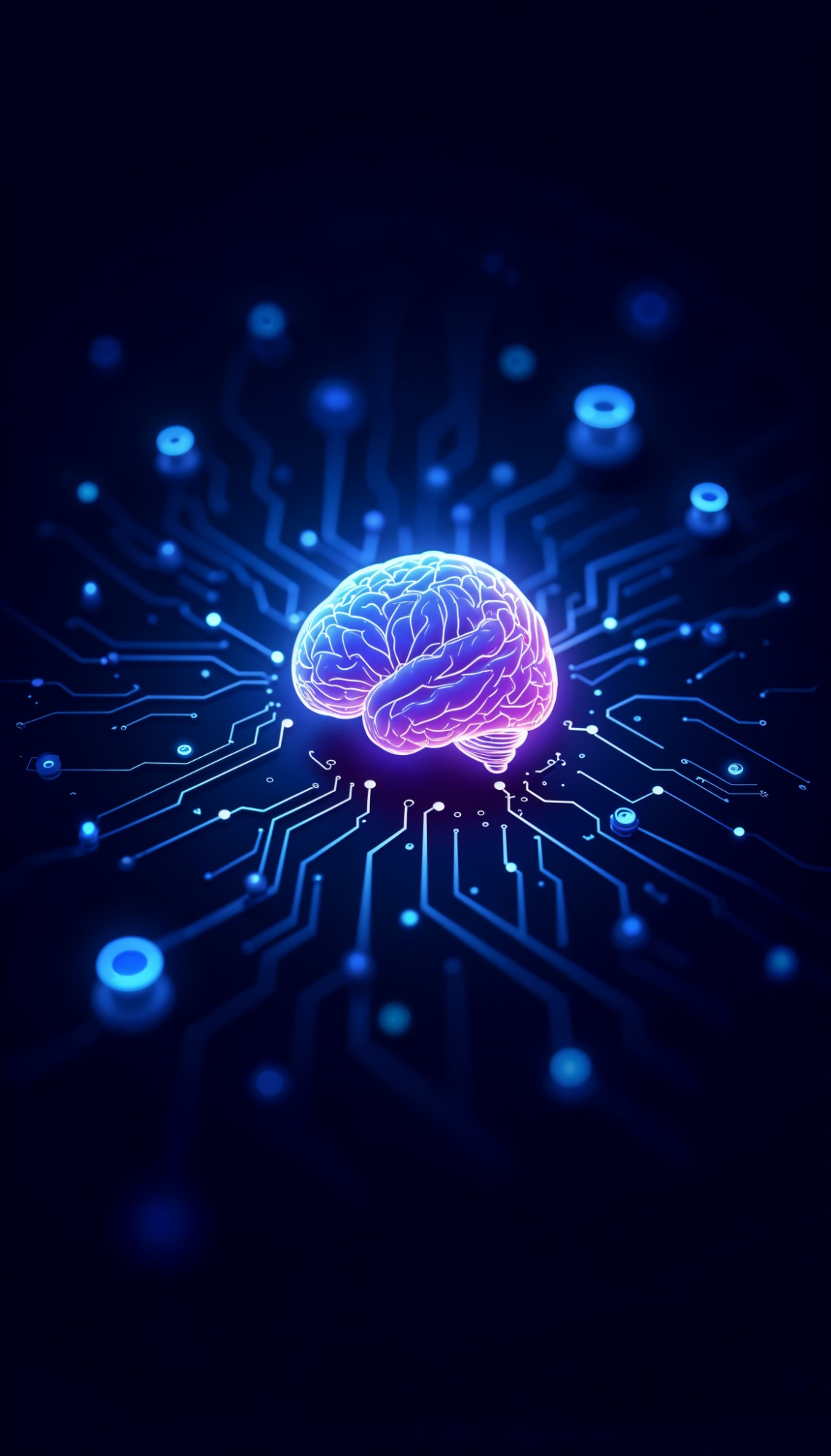 Cerebro digital conectado a un circuito